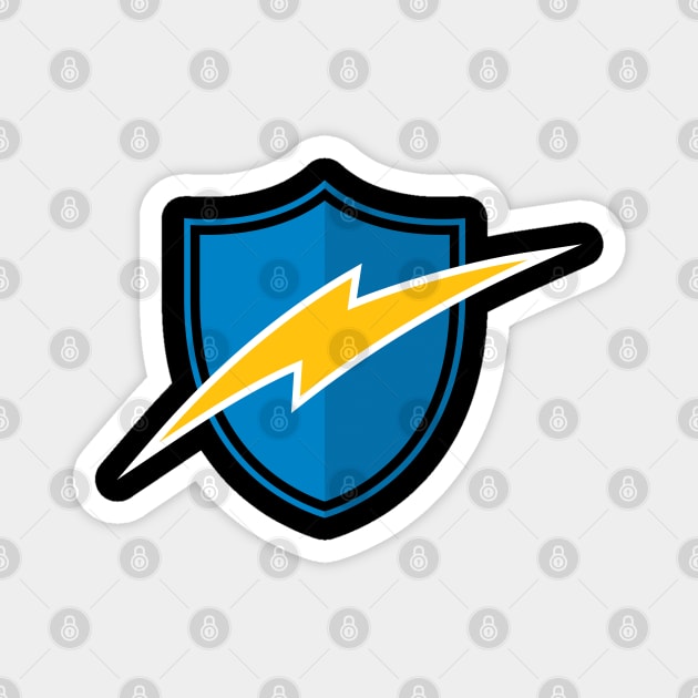 The Shield of Chargers Magnet by Buck Tee