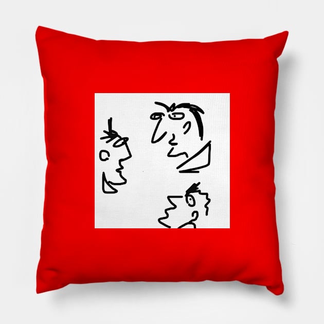 Three-Way Conversation Pillow by VazMas Design