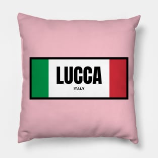 Lucca City in Italian Flag Colors Pillow