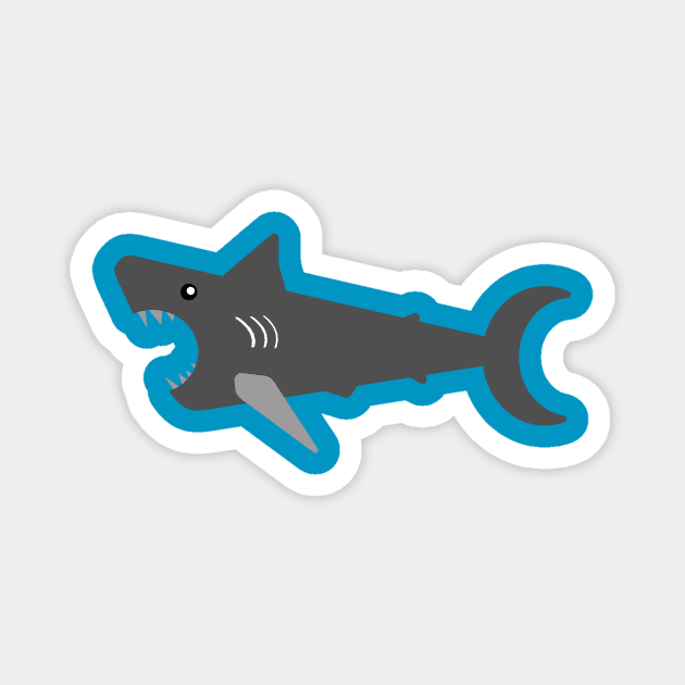 Shark Sticker Magnet by saradaboru