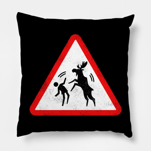 Warning: Moose Pillow by grrrenadine