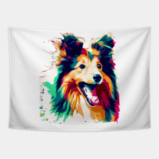 Shetland Sheepdog Pop Art - Dog Lover Gifts Tapestry