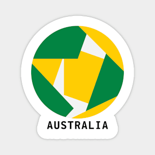 Australia Green and Gold Travel Magnet