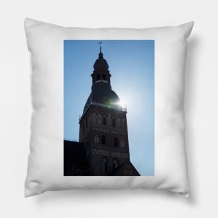 Tower of the Riga Cathedral Pillow