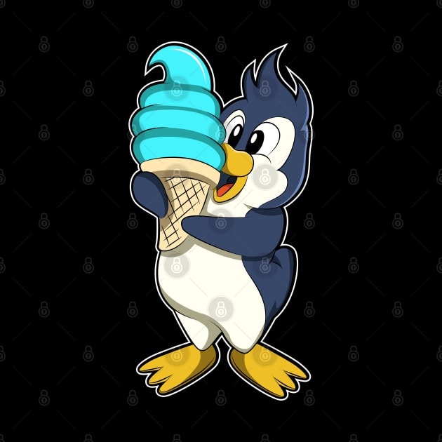 Penguin with Waffle Ice cream by Markus Schnabel