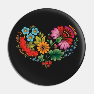 Floral heart Pin