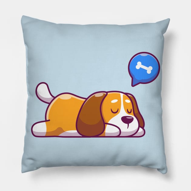 Cute dog sleeping Pillow by Catalyst Labs