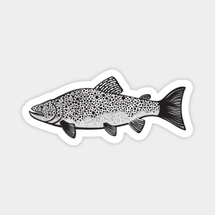 Brown Trout - cute and fun fish design - light colors Magnet