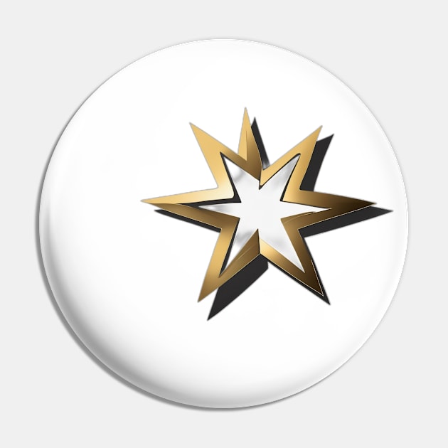 Golden Starburst Graphic Design No. 506 Pin by cornelliusy