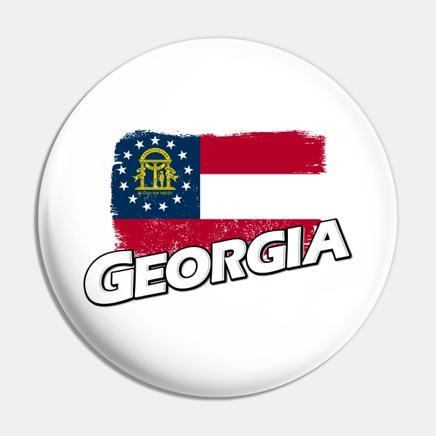 Georgia flag Pin by PVVD