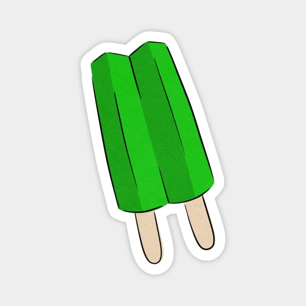 Green Popsicle Magnet by Jason Sharman