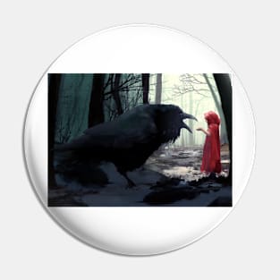 PRINT: Lady and the Raven Pin