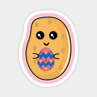 Potato with Easter Egg Magnet