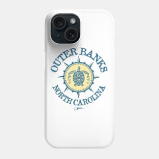 Outer Banks, North Carolina, Sea Turtle on Wind Rose Phone Case