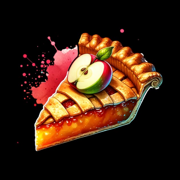 Apple Pie Love Kawaii Vintage Sweet Slice Retro by Flowering Away