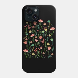 Flowers and ladybugs Phone Case