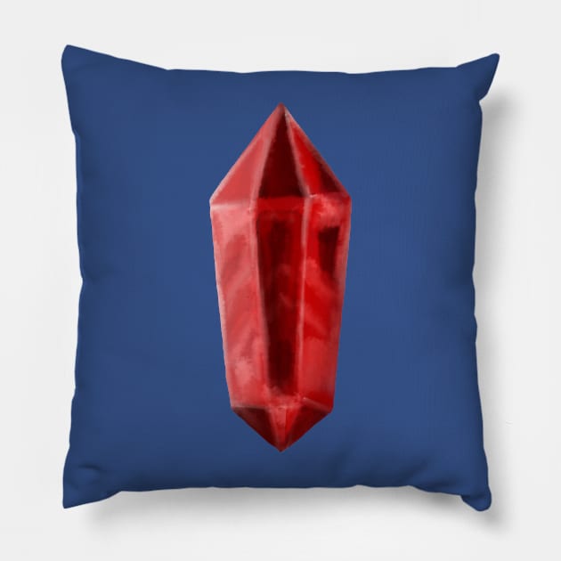 Ruby Crystal July Birthstone Pillow by DesignsBySaxton