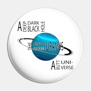 Haiku - A Butt Universe (BLACK) Pin