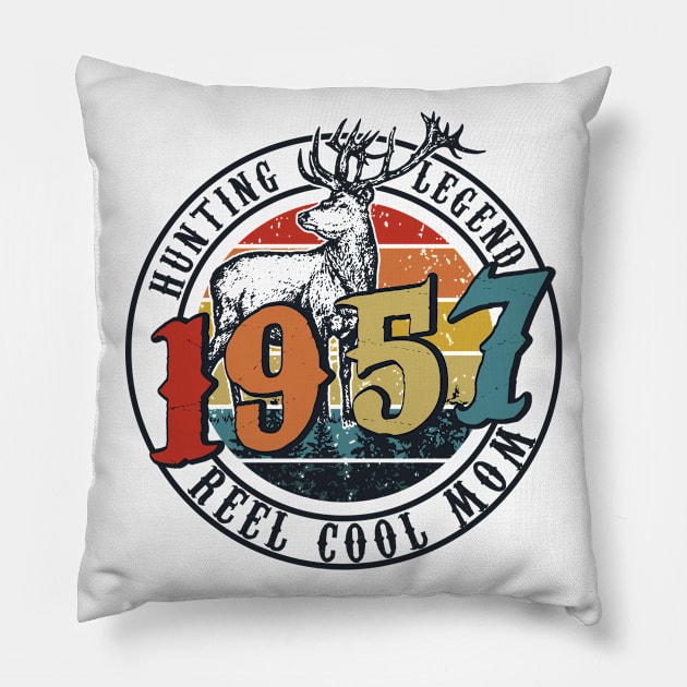 Funny Reel Cool Mom Hunting 1957 Lengend Father's Day Gift Pillow by thuylinh8