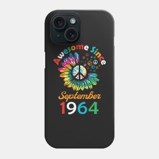 Funny Birthday Quote, Awesome Since September 1964, Retro Birthday Phone Case