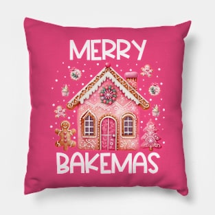 Merry Bakemas - Gingerbread House Christmas Pillow