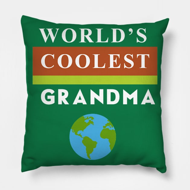 World's Coolest Grandma Gift Idea Pillow by TheSteadfast