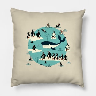 Whales, Penguins and other friends Pillow