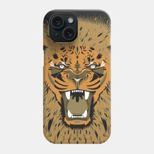 lion gold roar Phone Case