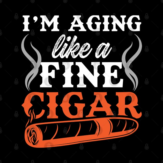 Funny Cigar Gift Aging Like a Fine Cigar Retirement Gift Snowbird Tee by InnerMagic