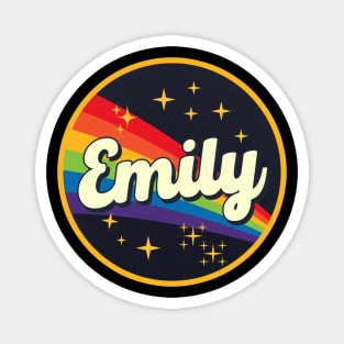 Emily // Rainbow In Space Vintage Style Magnet