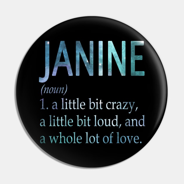 Janine Pin by Ban Guns Not Books- Typography fullcolor