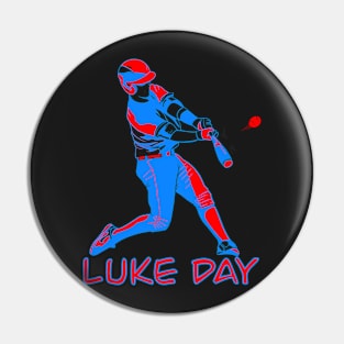 LUKE DAY RED WHITE AND BLUE BASEBALL PLAYER Pin