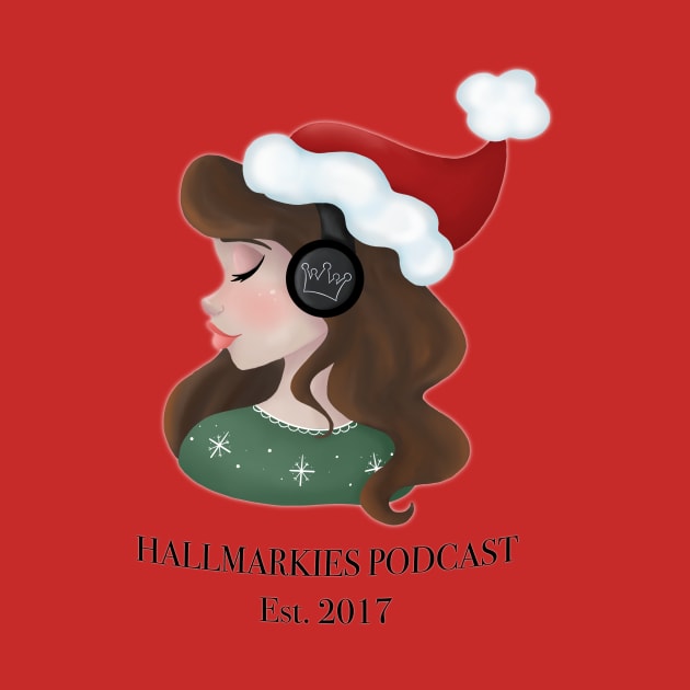 Hallmarkies Podcast Santa Girl Tee by Hallmarkies Podcast Store