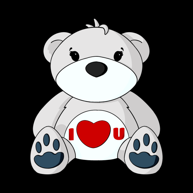 I Love You Teddy Bear by Alisha Ober Designs