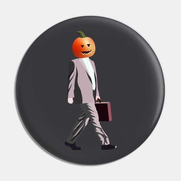 Dwight Schrute Halloween Pumpkin Head Pin by Design Garden