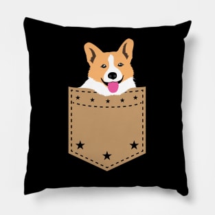Corgi in Your Pocket Funny T Shirt for Pet Lovers Pillow