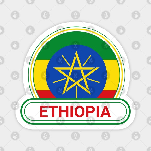 Ethiopia Country Badge - Ethiopia Flag Magnet by Yesteeyear