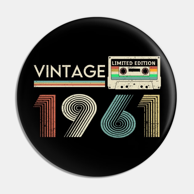 Vintage 1961 Limited Cassette Pin by xylalevans