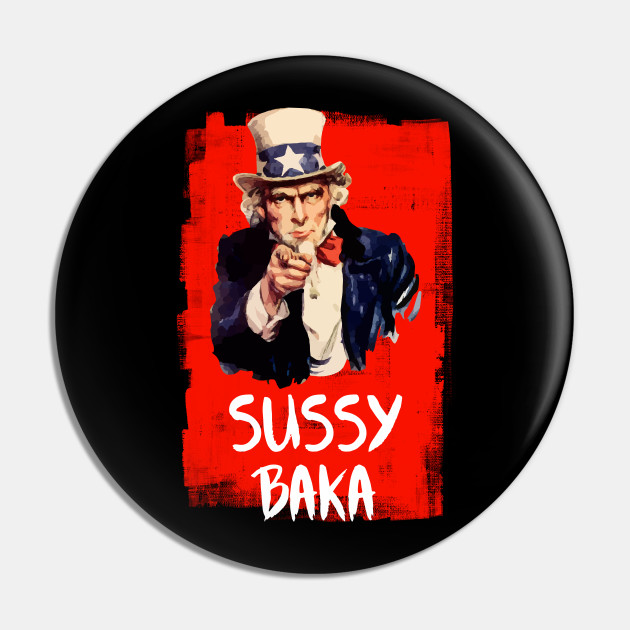 Sussy Baka Funny Meme Japanese Meaning Fool Gamer Classic Round Sticker