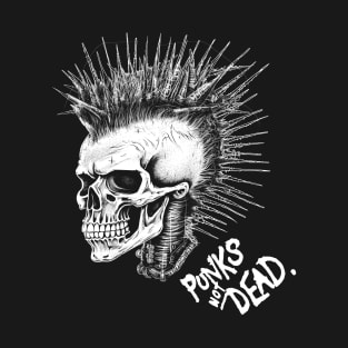 Punk Rock Skull - Punks Not Dead T-Shirt