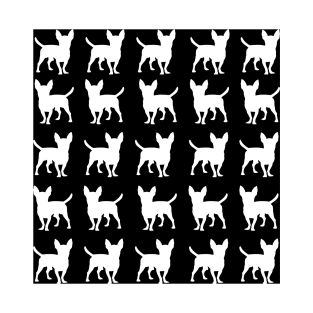 Chihuahua Silhouette Pattern T-Shirt