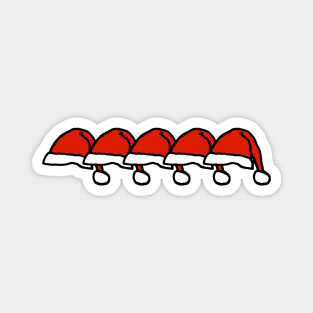 Christmas Santa Hat Five Magnet