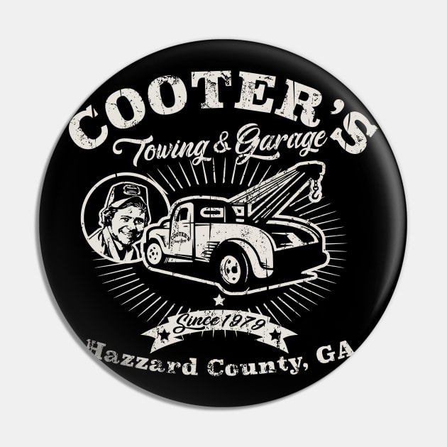 Cooter's Towing & Garage Vintage Hazzard County Dks Pin by Alema Art