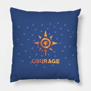 Crest of Courage Christmas Pillow