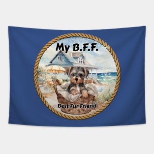 My B.F.F. Yorkie puppy Tapestry