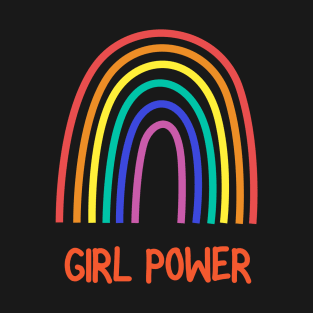 Girl Power Rainbow Design T-Shirt