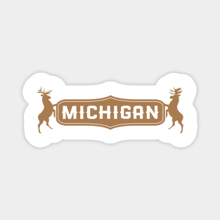 Michigan Elks: Brown Tone Magnet