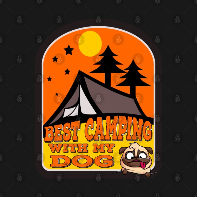 Best camping with my dog t-shirt by Ashley-Bee