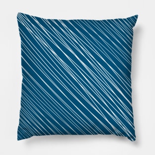 Striped-pattern, blue, white, simple, minimal, minimalist, lined-pattern, stripe, modern, trendy, basic, digital, pattern, abstract, lines, line, line-art, jewel-color, Pillow