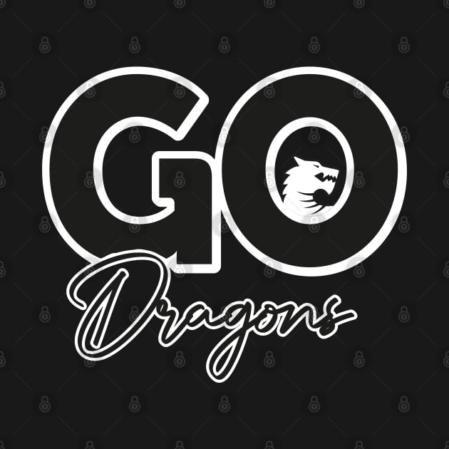 Dragons Team Mascot School Spirit Game Night Dragon Skin Fan by smartrocket